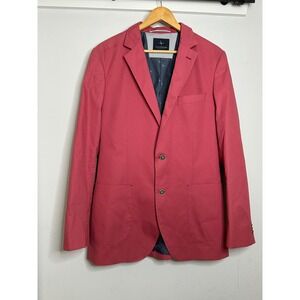 Tailorbyrd Mens 40L Coral Pink Blazer Sport Coat Two Button Lined